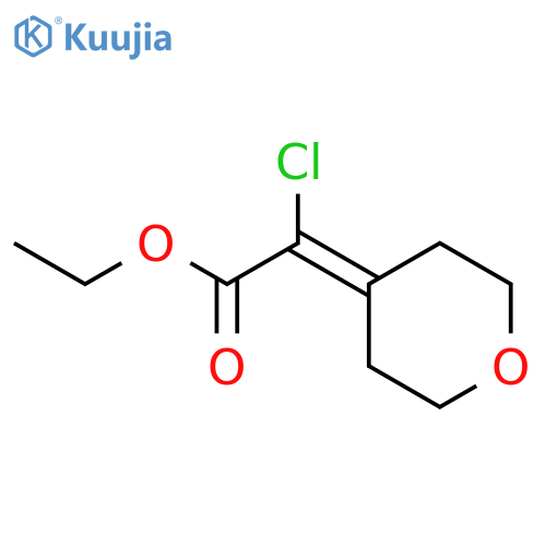 Acetic acid, chloro(tetrahydro-4H-pyran-4-ylidene)-, ethyl ester structure