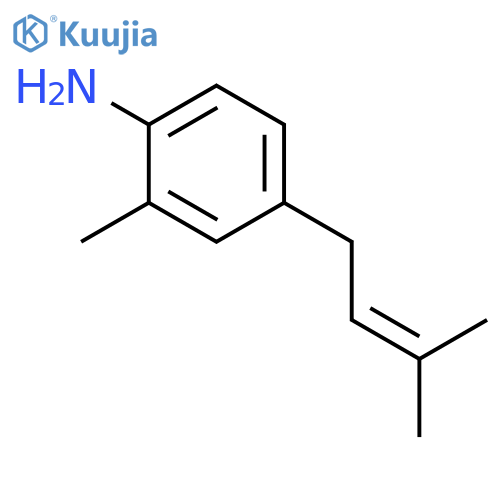 BENZENAMINE, 2-METHYL-4-(3-METHYL-2-BUTENYL)- structure