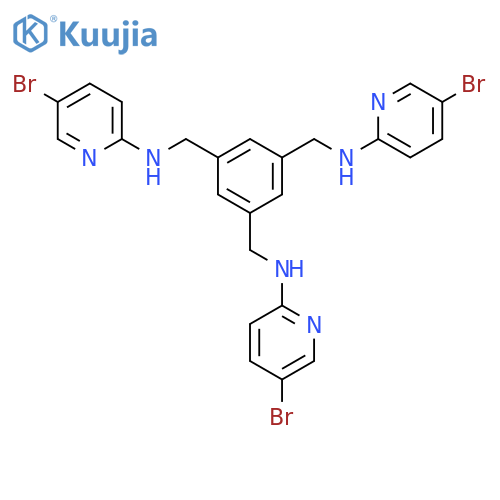 1,3,5-BENZENETRIMETHANAMINE, N,N',N''-TRIS(5-BROMO-2-PYRIDINYL)- structure