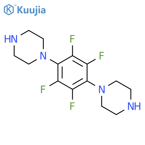 1,4-Dipiperazino-2,3,5,6-tetrafluorobenzene structure