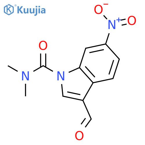 1H-Indole-1-carboxamide, 3-formyl-N,N-dimethyl-6-nitro- structure