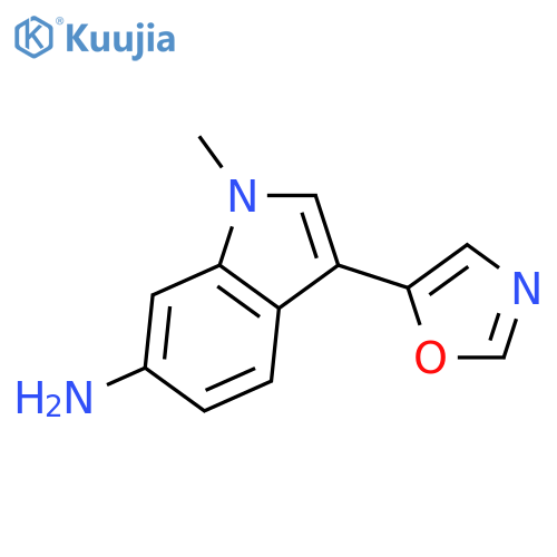 1H-INDOL-6-AMINE, 1-METHYL-3-(5-OXAZOLYL)- structure