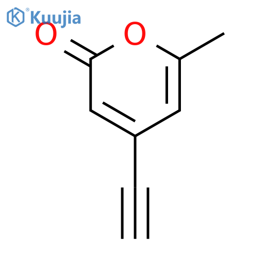 2H-Pyran-2-one, 4-ethynyl-6-methyl- (9CI) structure