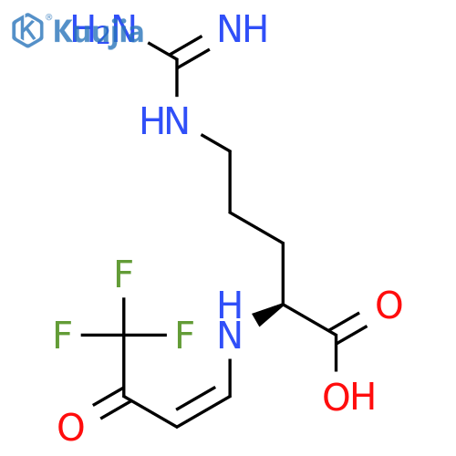 L-ARGININE, N2-[(1Z)-4,4,4-TRIFLUORO-3-OXO-1-BUTENYL]- structure