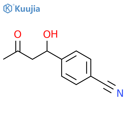 Benzonitrile, 4-[(1R)-1-hydroxy-3-oxobutyl]- structure