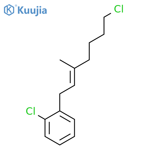 Benzene, 1-chloro-2-[(2E)-7-chloro-3-methyl-2-heptenyl]- structure