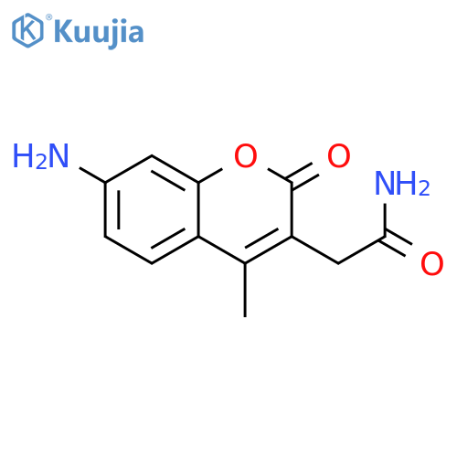 2H-1-Benzopyran-3-acetamide, 7-amino-4-methyl-2-oxo- structure