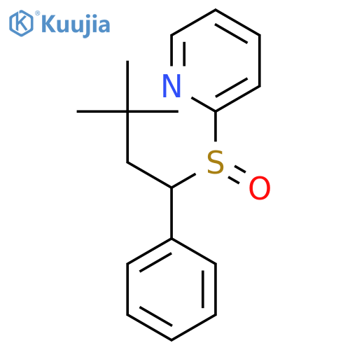 PYRIDINE, 2-[(3,3-DIMETHYL-1-PHENYLBUTYL)SULFINYL]- structure