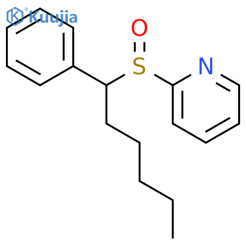 Pyridine, 2-[(1-phenylhexyl)sulfinyl]- structure