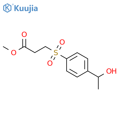 PROPANOIC ACID, 3-[[4-(1-HYDROXYETHYL)PHENYL]SULFONYL]-, METHYL ESTER structure