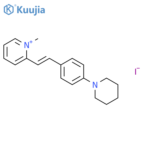 PYRIDINIUM, 1-METHYL-2-[2-[4-(1-PIPERIDINYL)PHENYL]ETHENYL]-, IODIDE structure
