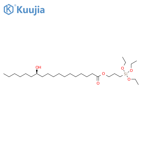 Octadecanoic acid, 12-hydroxy-, 3-(triethoxysilyl)propyl ester, (12R)- structure