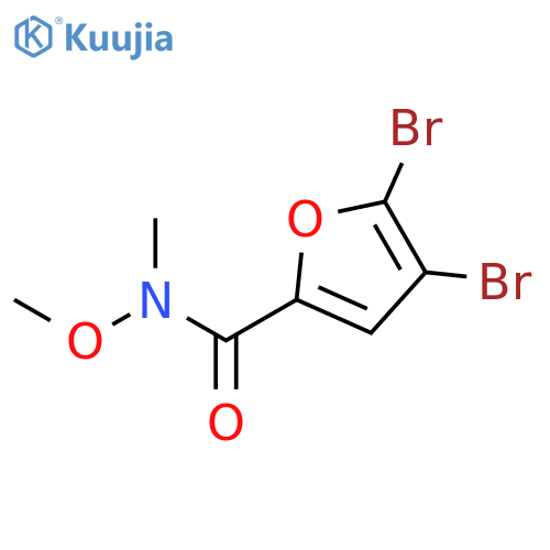 4,5-Dibromo-N-methoxy-N-methyl-2-furancarboxamide structure