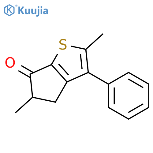 6H-Cyclopenta[b]thiophen-6-one, 4,5-dihydro-2,5-dimethyl-3-phenyl- structure
