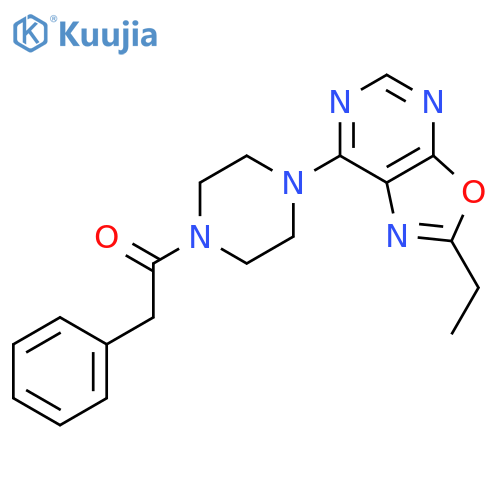 Piperazine, 1-(2-ethyloxazolo[5,4-d]pyrimidin-7-yl)-4-(phenylacetyl)- structure