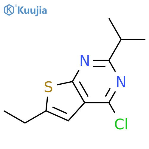 Thieno[2,3-d]pyrimidine, 4-chloro-6-ethyl-2-(1-methylethyl)- structure