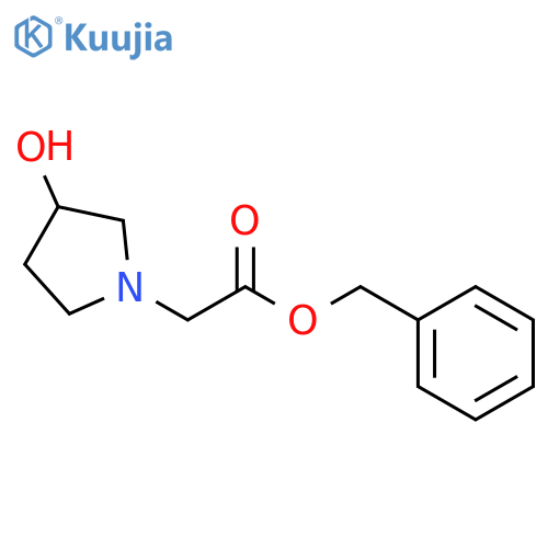 1-Pyrrolidineacetic acid, 3-hydroxy-, phenylmethyl ester structure
