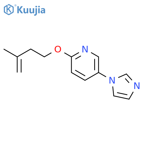 Pyridine, 5-(1H-imidazol-1-yl)-2-[(3-methyl-3-butenyl)oxy]- structure