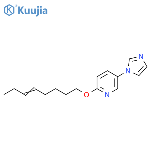 Pyridine, 5-(1H-imidazol-1-yl)-2-(5-octenyloxy)- structure