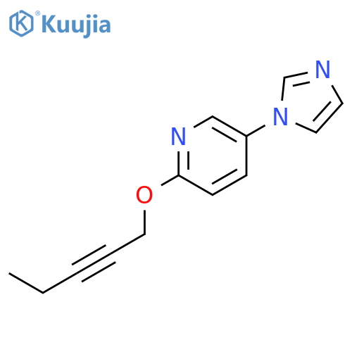Pyridine, 5-(1H-imidazol-1-yl)-2-(2-pentynyloxy)- structure
