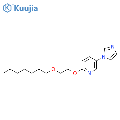 Pyridine, 2-[2-(heptyloxy)ethoxy]-5-(1H-imidazol-1-yl)- structure