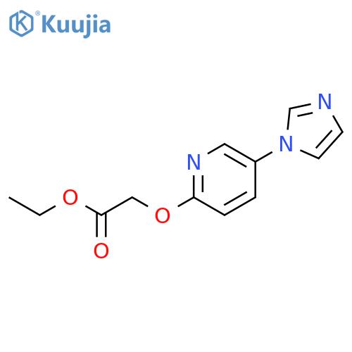 Acetic acid, [[5-(1H-imidazol-1-yl)-2-pyridinyl]oxy]-, ethyl ester structure