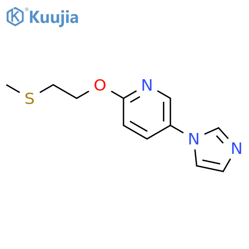 Pyridine, 5-(1H-imidazol-1-yl)-2-[2-(methylthio)ethoxy]- structure