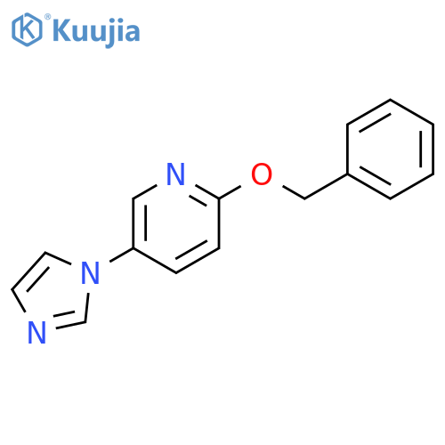 Pyridine, 5-(1H-imidazol-1-yl)-2-(phenylmethoxy)- structure