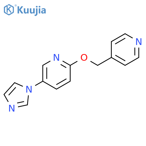 Pyridine, 5-(1H-imidazol-1-yl)-2-(4-pyridinylmethoxy)- structure