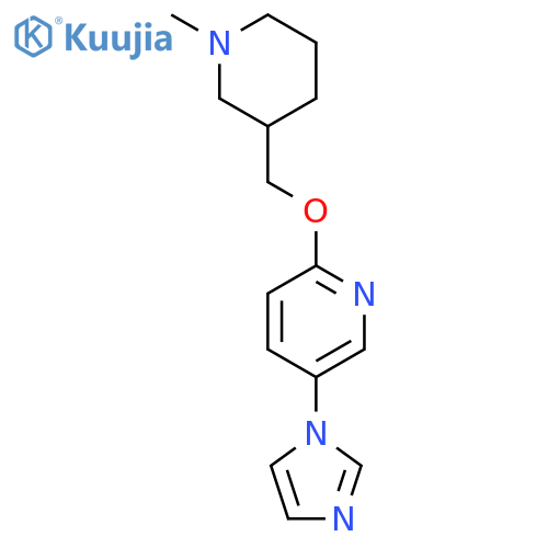 Pyridine, 5-(1H-imidazol-1-yl)-2-[(1-methyl-3-piperidinyl)methoxy]- structure