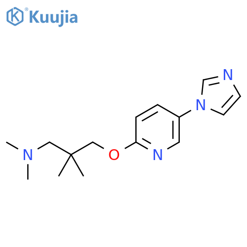 1-Propanamine,3-[[5-(1H-imidazol-1-yl)-2-pyridinyl]oxy]-N,N,2,2-tetramethyl- structure