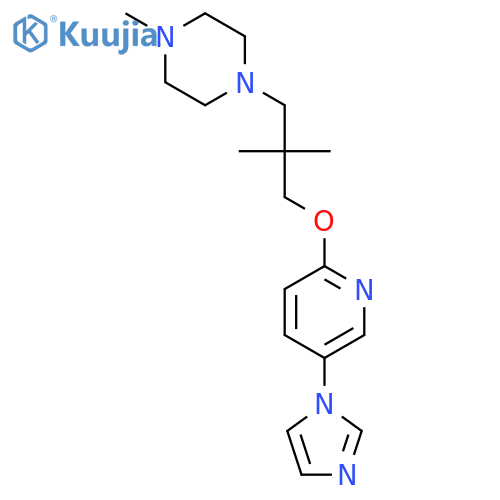 Piperazine,1-[3-[[5-(1H-imidazol-1-yl)-2-pyridinyl]oxy]-2,2-dimethylpropyl]-4-methyl- structure
