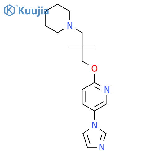 Pyridine, 2-[2,2-dimethyl-3-(1-piperidinyl)propoxy]-5-(1H-imidazol-1-yl)- structure