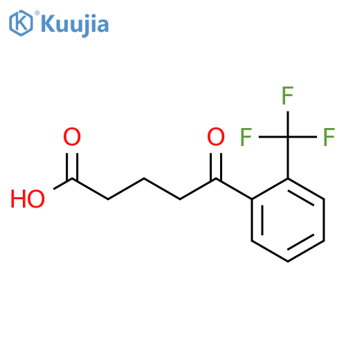 5-oxo-5-[2-(trifluoromethyl)phenyl]pentanoic acid structure