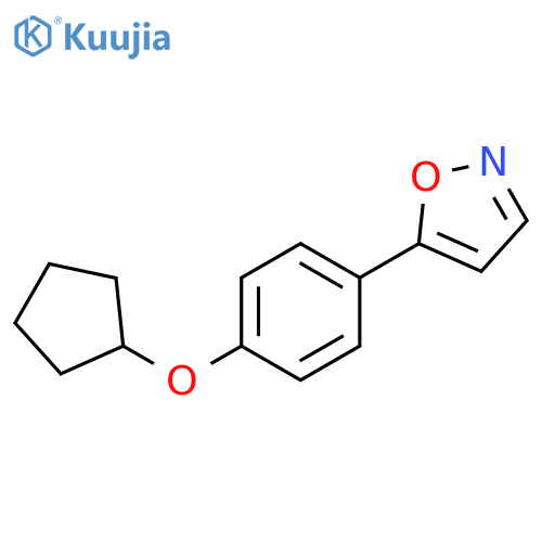 Isoxazole, 5-[4-(cyclopentyloxy)phenyl]- structure