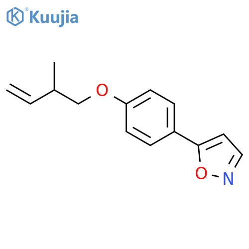 Isoxazole, 5-[4-[(2-methyl-3-butenyl)oxy]phenyl]- structure