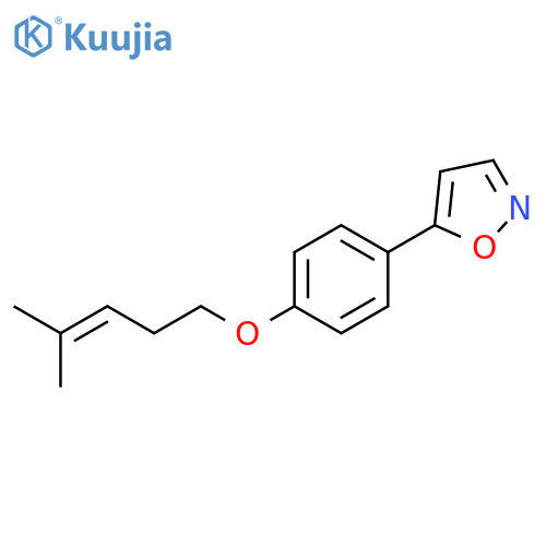 Isoxazole, 5-[4-[(4-methyl-3-pentenyl)oxy]phenyl]- structure