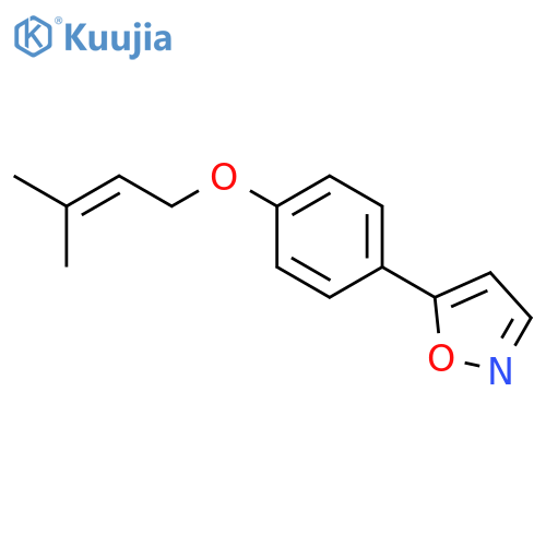 Isoxazole, 5-[4-[(3-methyl-2-butenyl)oxy]phenyl]- structure