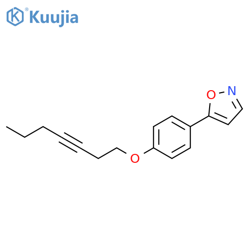 Isoxazole, 5-[4-(3-heptynyloxy)phenyl]- structure