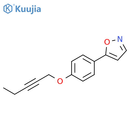 Isoxazole, 5-[4-(2-pentynyloxy)phenyl]- structure
