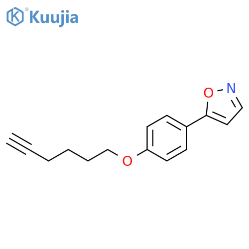 Isoxazole, 5-[4-(5-hexynyloxy)phenyl]- structure
