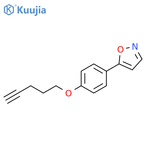 Isoxazole, 5-[4-(4-pentynyloxy)phenyl]- structure