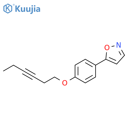 Isoxazole, 5-[4-(3-hexynyloxy)phenyl]- structure