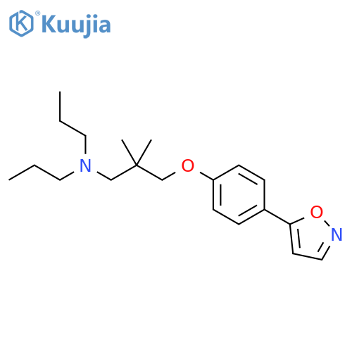 1-Propanamine,N-[3-[4-(5-isoxazolyl)phenoxy]-2,2-dimethylpropyl]-N-propyl- structure