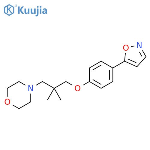 Morpholine, 4-[3-[4-(5-isoxazolyl)phenoxy]-2,2-dimethylpropyl]- structure