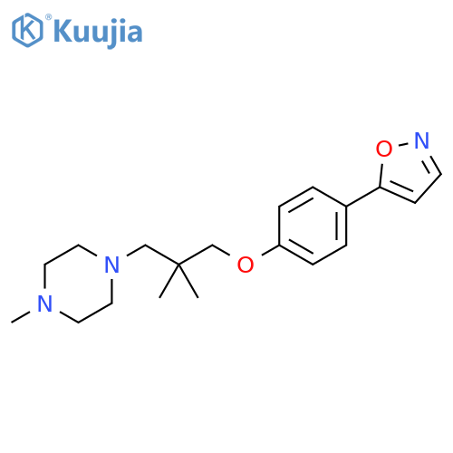 Piperazine, 1-[3-[4-(5-isoxazolyl)phenoxy]-2,2-dimethylpropyl]-4-methyl- structure