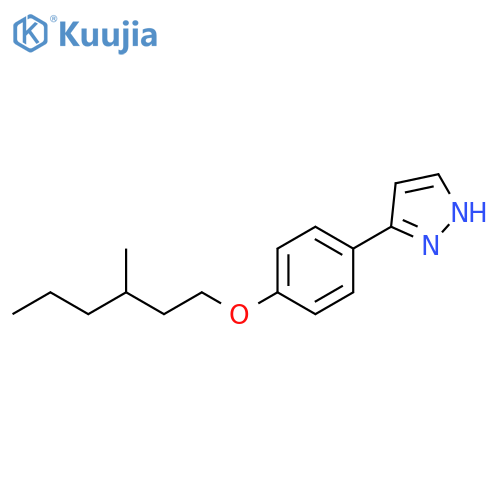 1H-Pyrazole, 3-[4-[(3-methylhexyl)oxy]phenyl]- structure