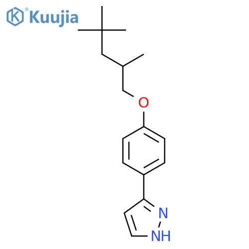 1H-Pyrazole, 3-[4-[(2,4,4-trimethylpentyl)oxy]phenyl]- structure