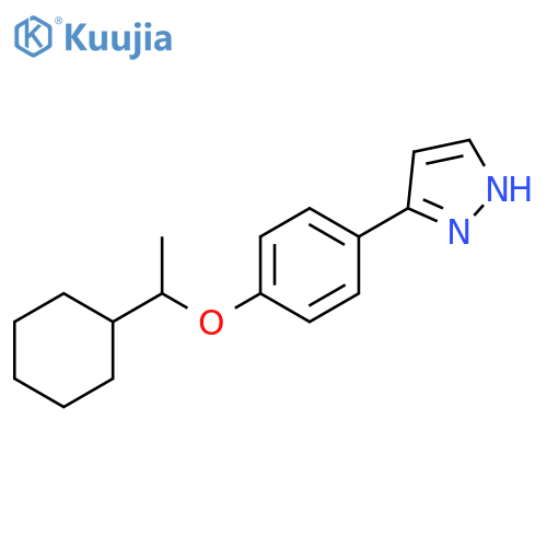 1H-Pyrazole, 3-[4-(1-cyclohexylethoxy)phenyl]- structure