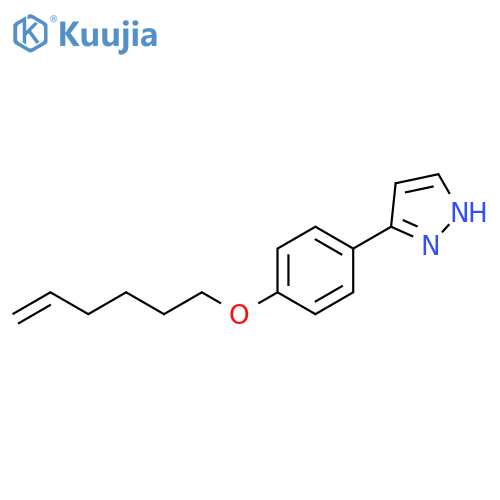 1H-Pyrazole, 3-[4-(5-hexenyloxy)phenyl]- structure